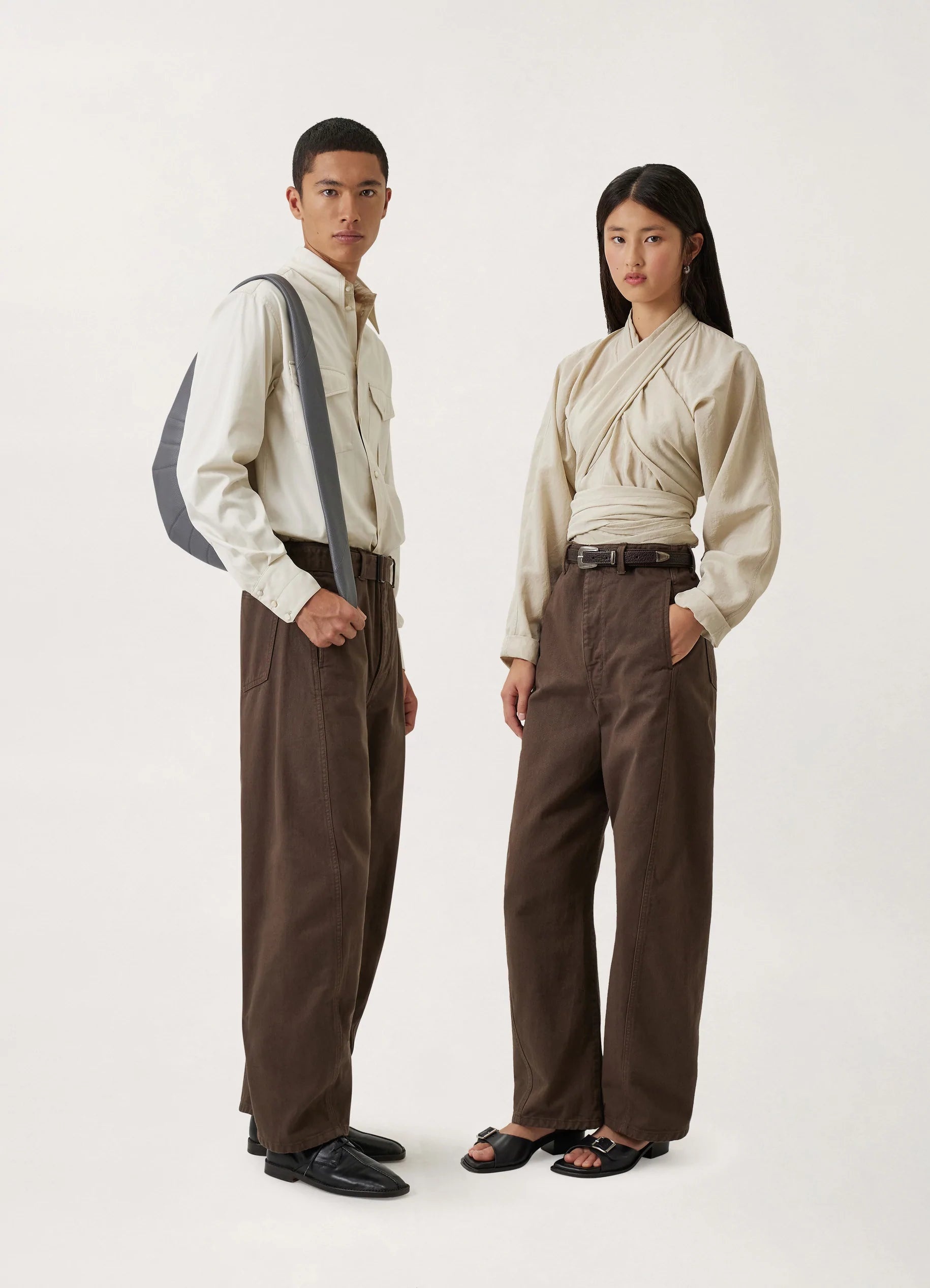 Lemaire TWISTED BELTED PANTS - ワークパンツ/カーゴパンツ