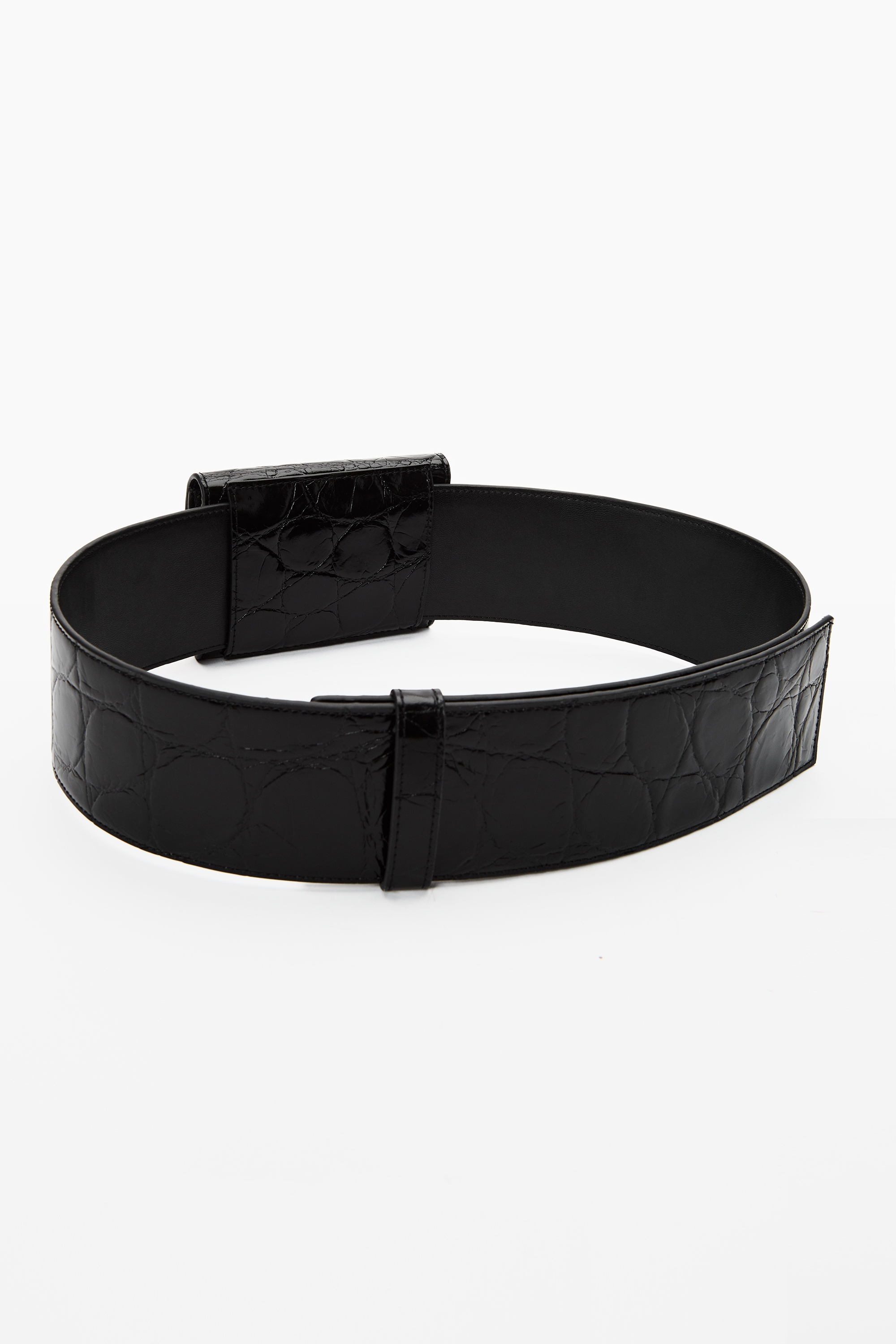 W CARDHOLDER BELT IN CROC LEATHER - 4