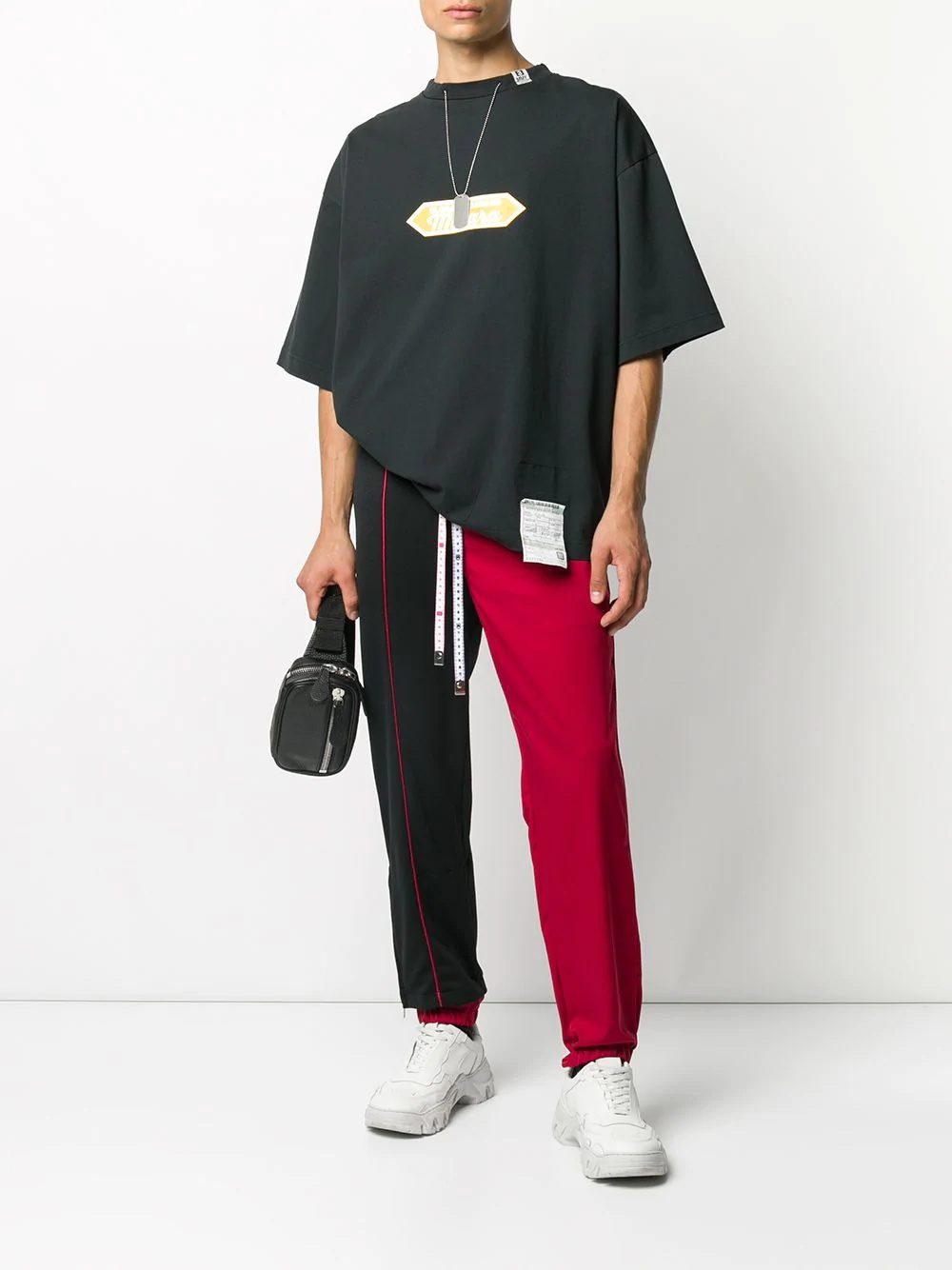 two-tone track pants - 2