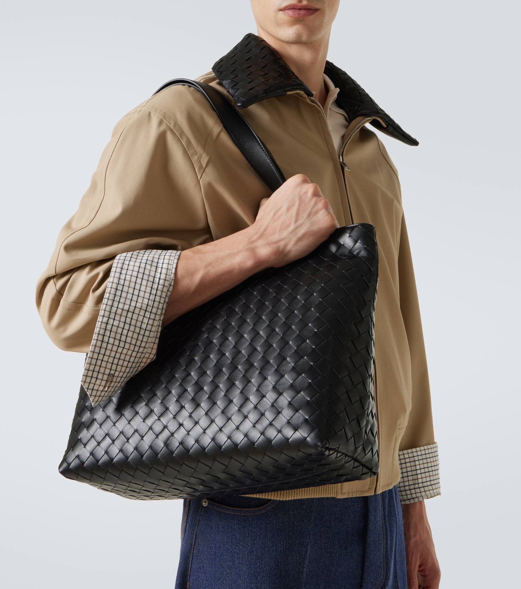 Intrecciato Small leather tote bag - 3