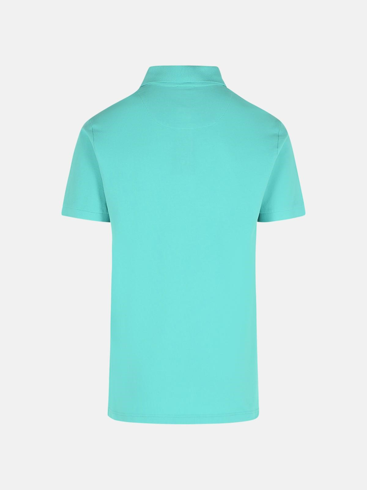 'ROMA' POLO SHIRT IN LIGHT BLUE COTTON - 3