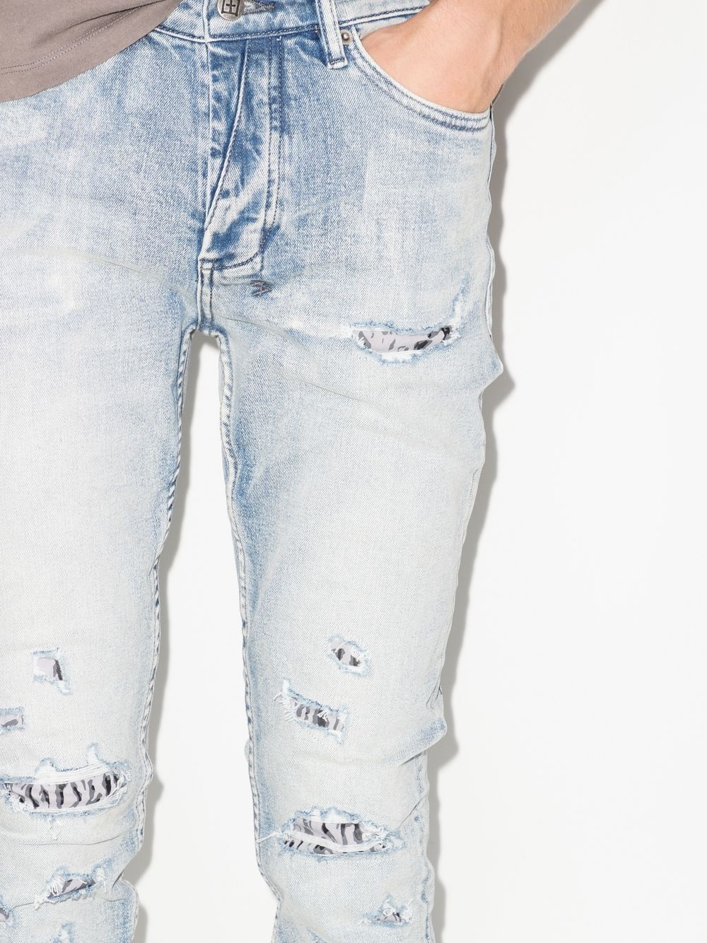 Van Winkle Fire Patch Punk Blu skinny jeans - 4