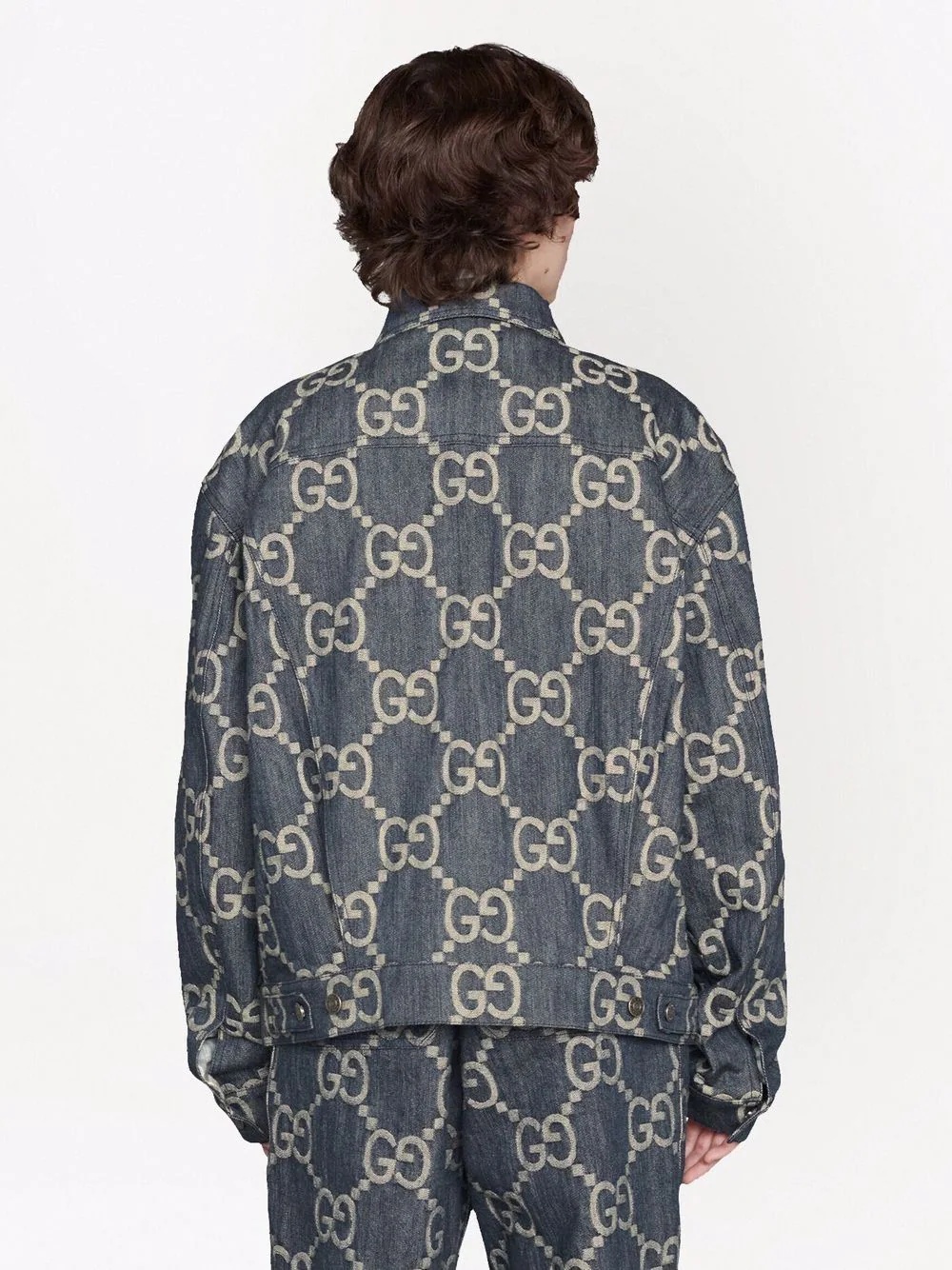 interlocking G pattern denim jacket - 4