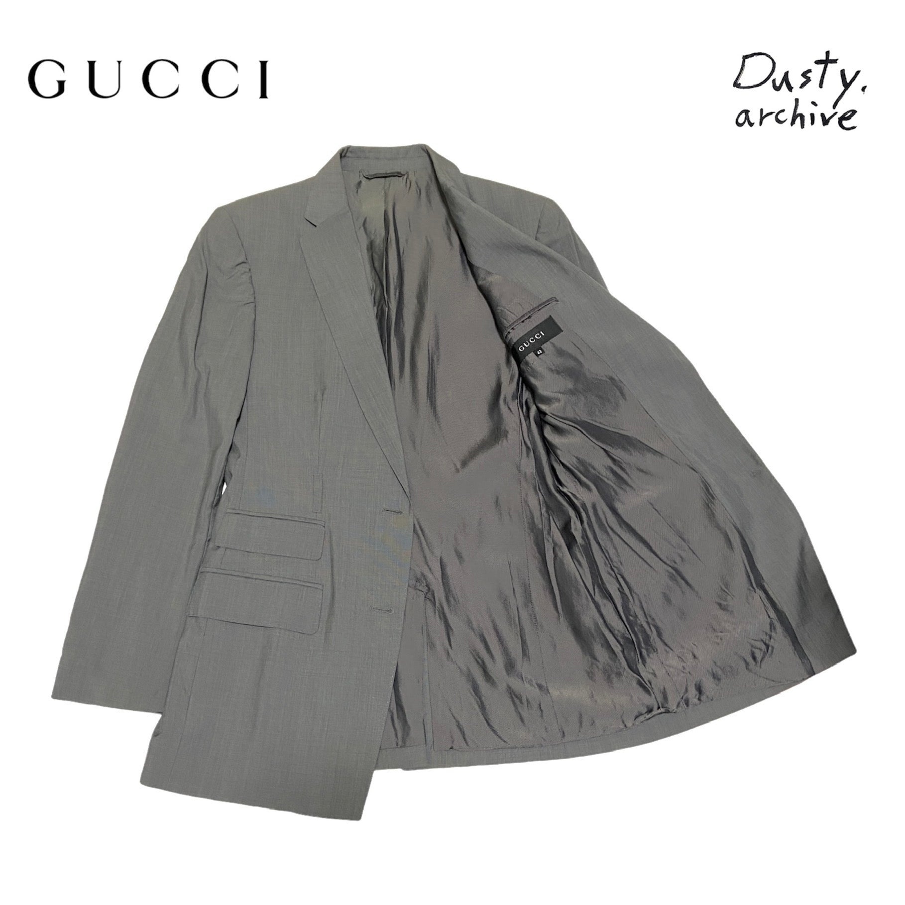 Gucci 1999 grey wool suit with belt holster 42 - 5