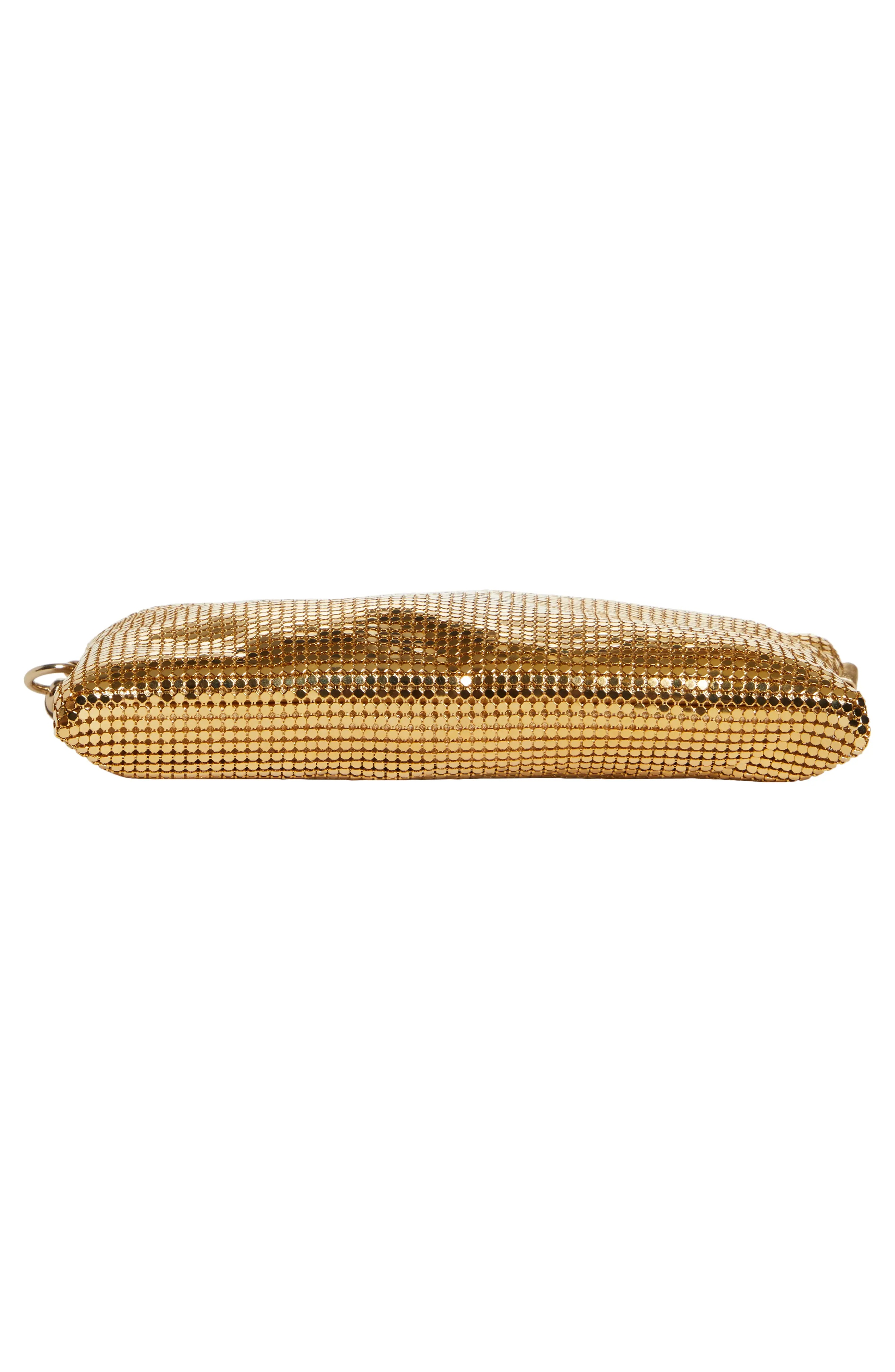 Mini Callie Metallic Mesh Clutch - 7