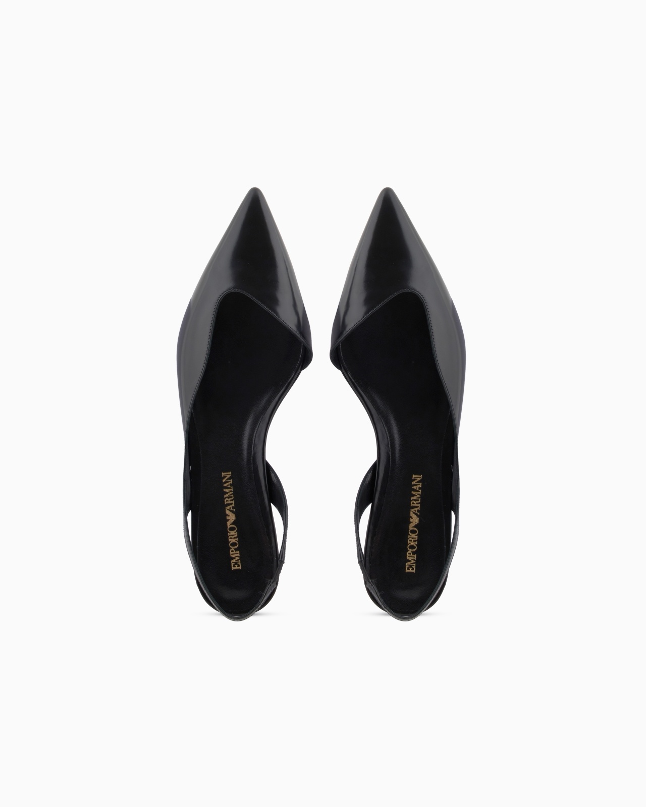 BRUSHED LEATHER SLINGBACK COURT SHOES - 3