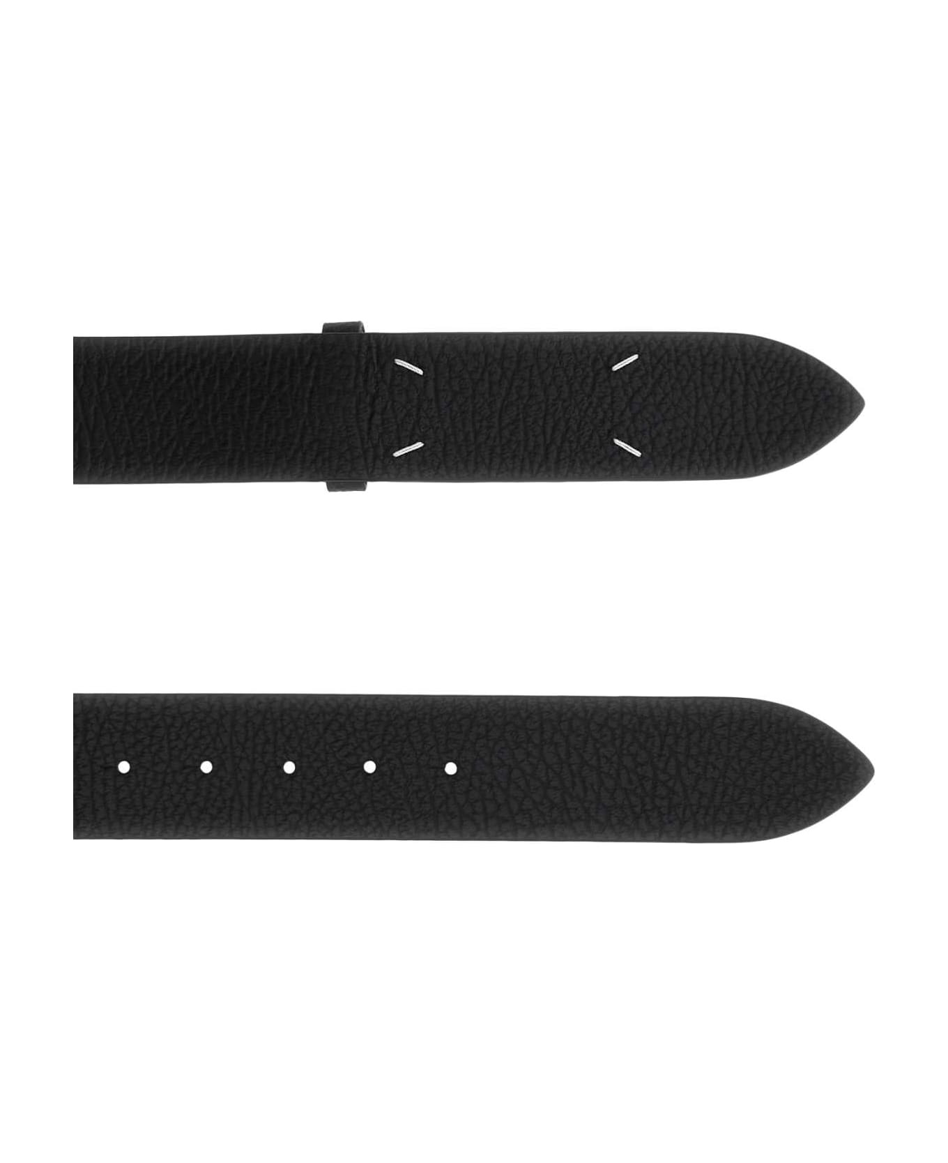Black Leather Belt - 2
