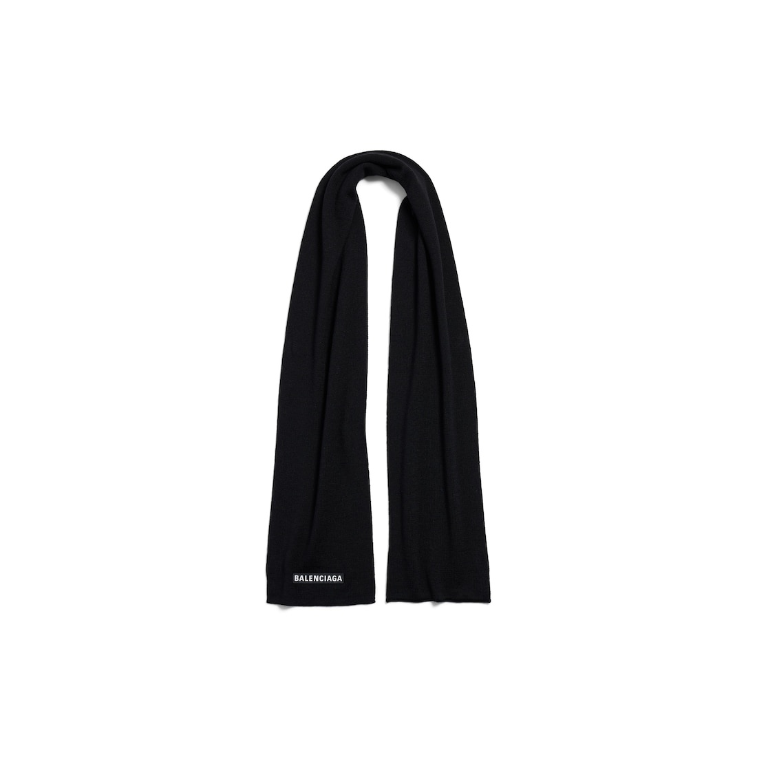 Patch Scarf in Black - 2