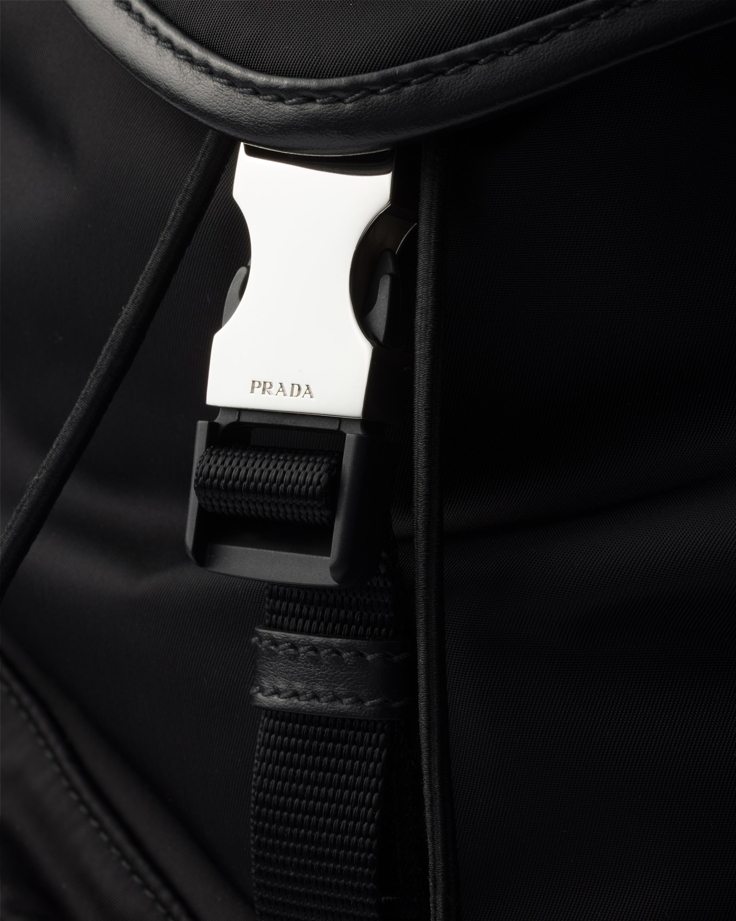 Re-Nylon and leather backpack - 6