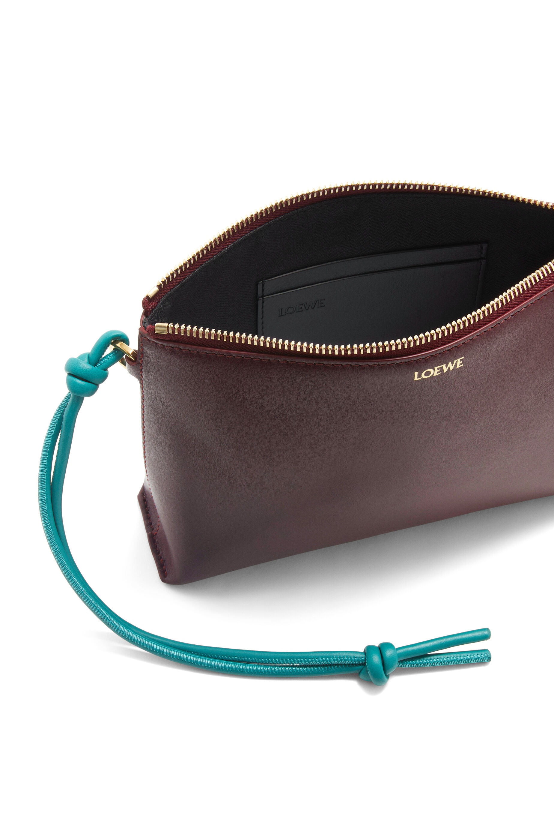 Knot T pouch in shiny nappa calfskin - 4