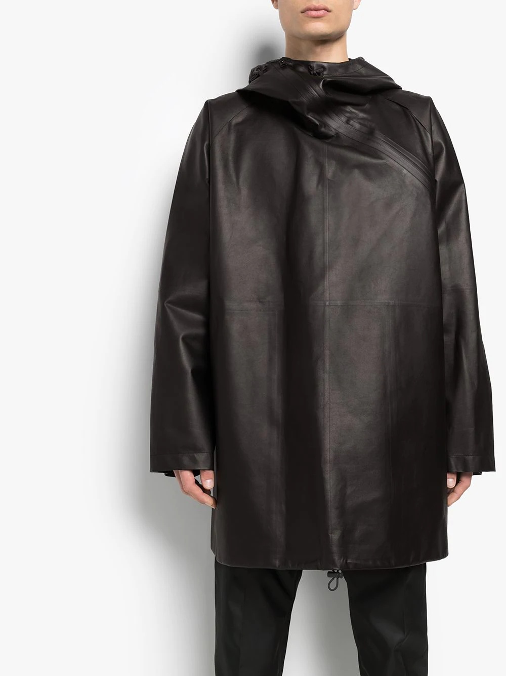 hooded shift parka coat - 2