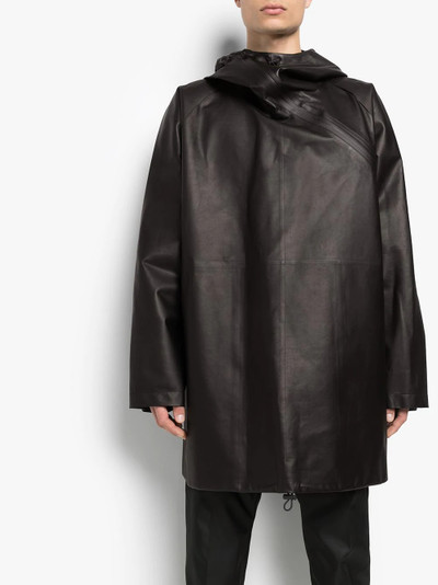 Bottega Veneta hooded shift parka coat outlook