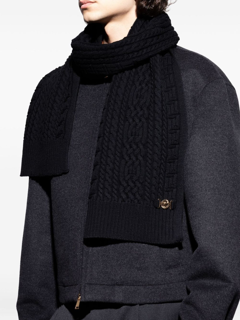 cable-knit virgin-wool scarf 4