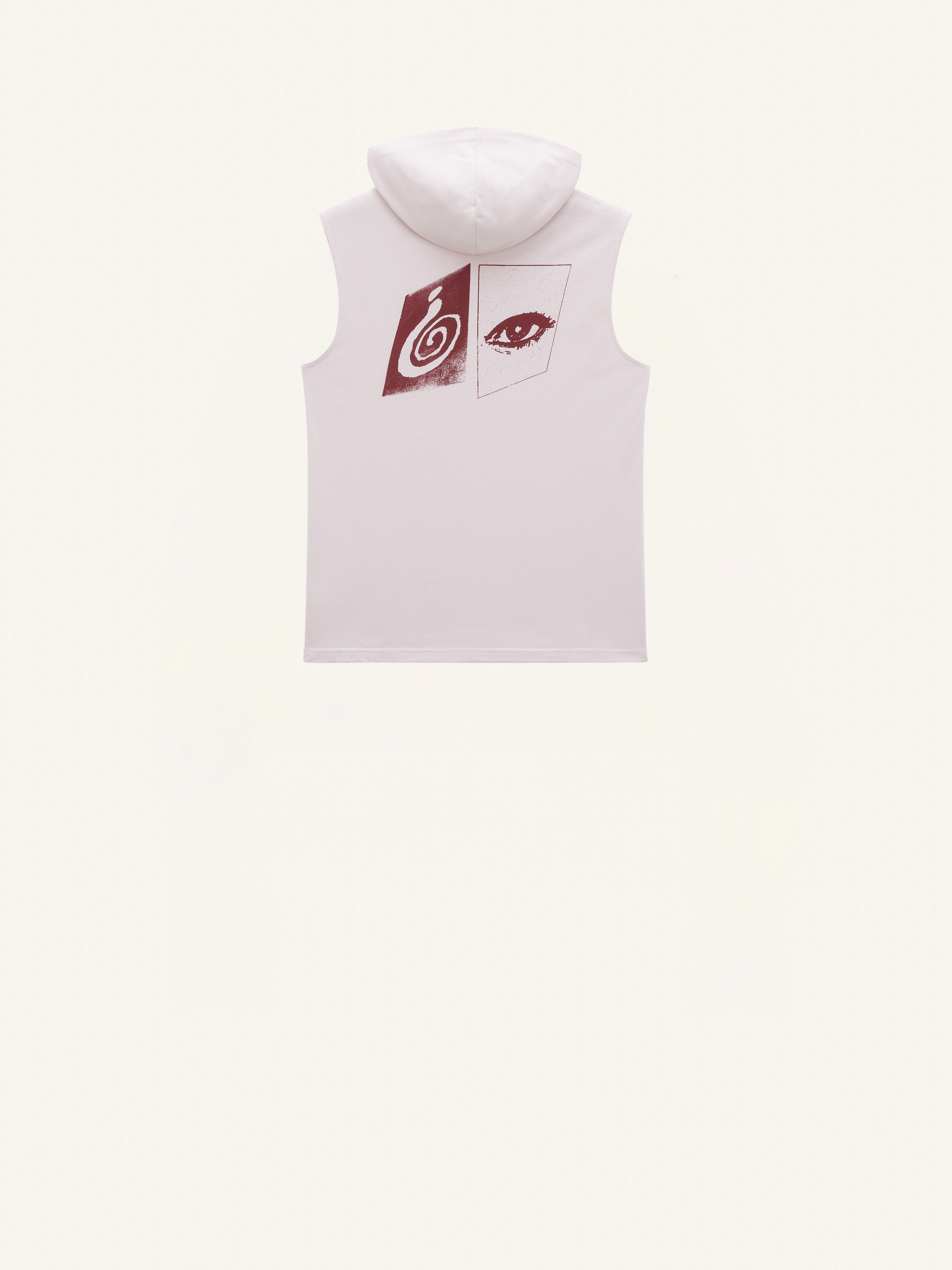PRINTED HOODIE SLEEVELESS T-SHIRT - 2