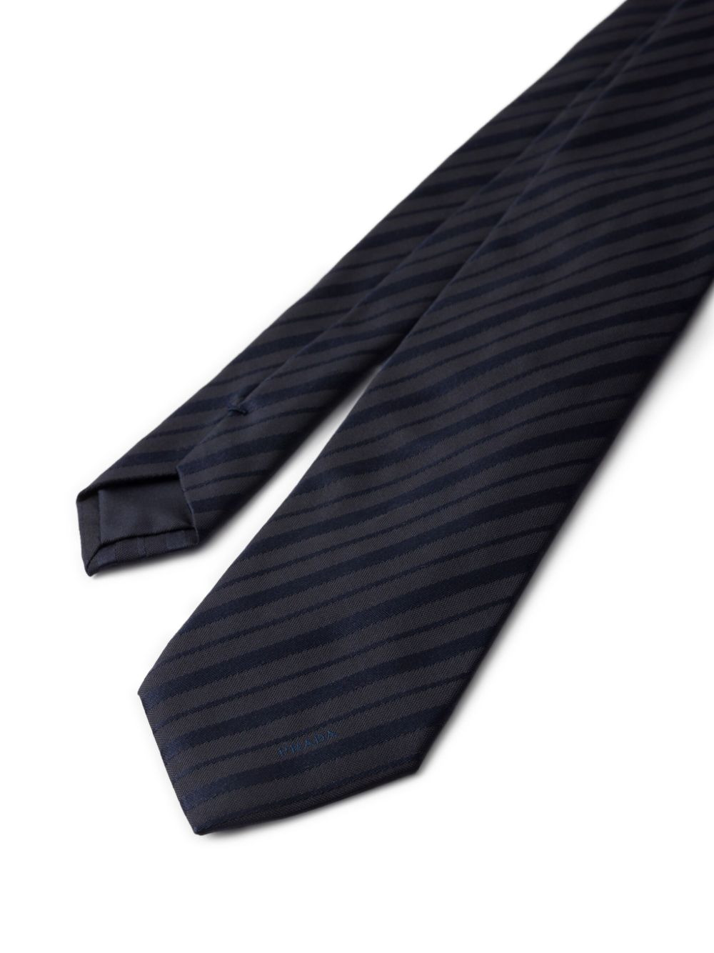 striped-pattern silk tie - 3