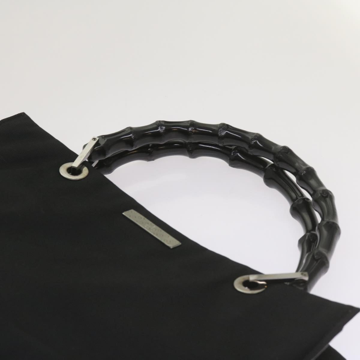 GUCCI Bamboo Hand Bag Canvas Black 002 002 - 8