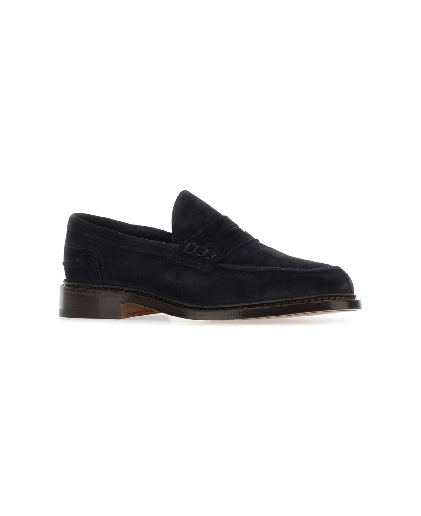 Dark Blue Suede Adam Loafers - 2