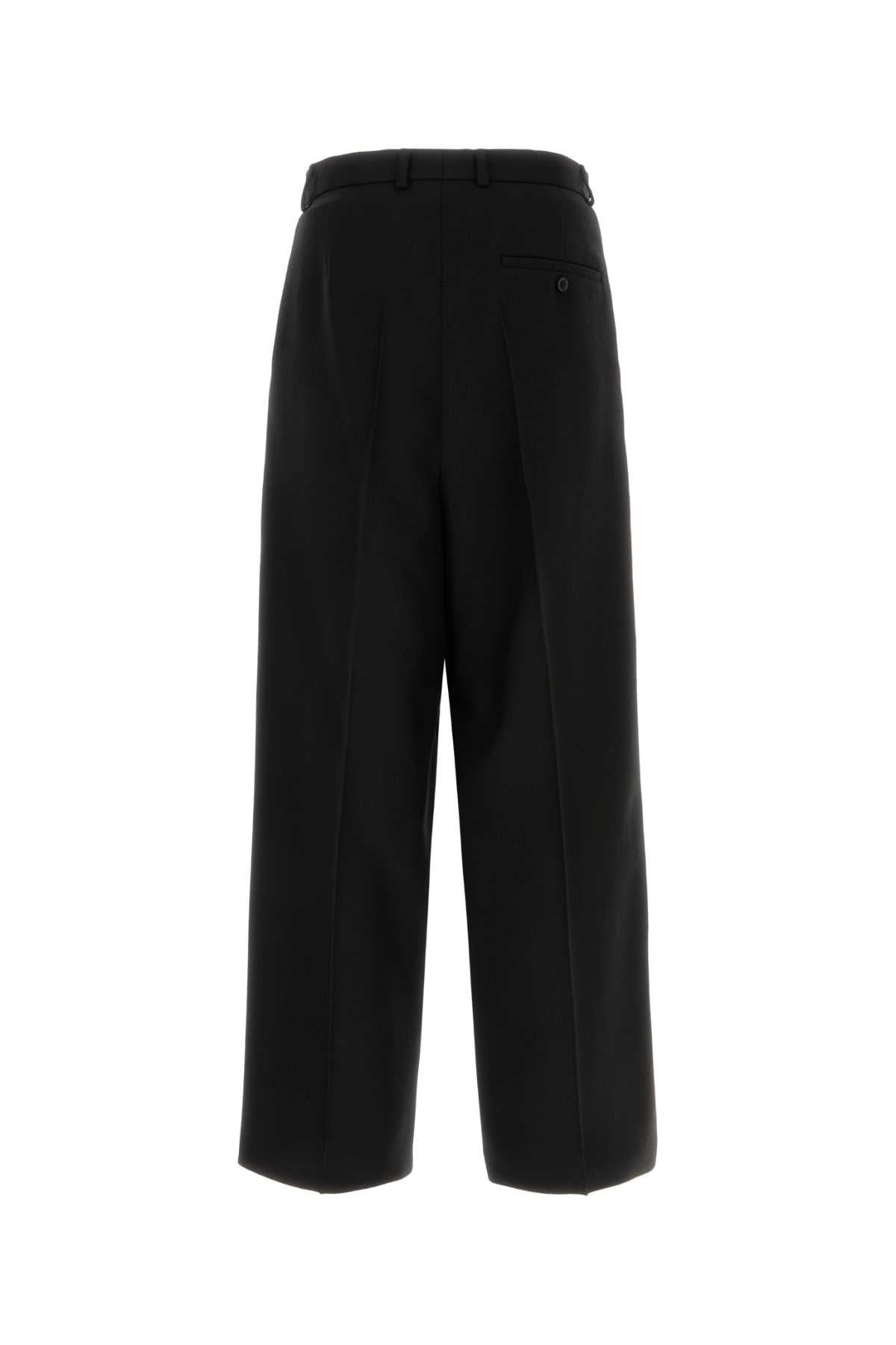Balenciaga Men Black Wool Pant - 2