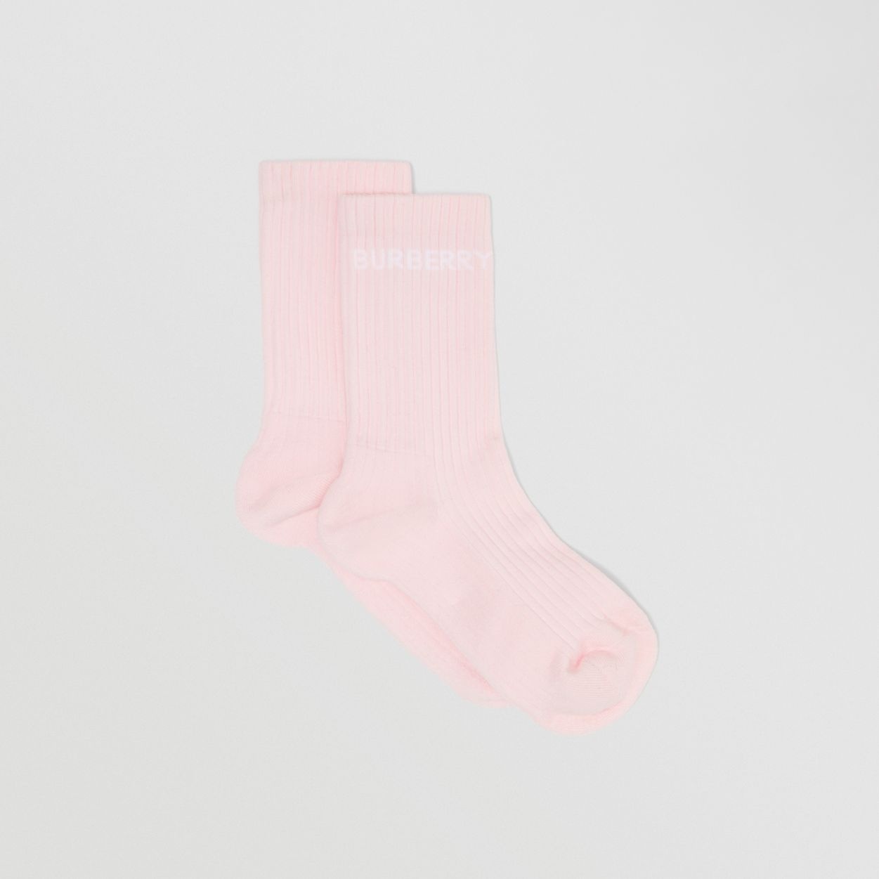 Logo Intarsia Technical Stretch Cotton Socks - 4
