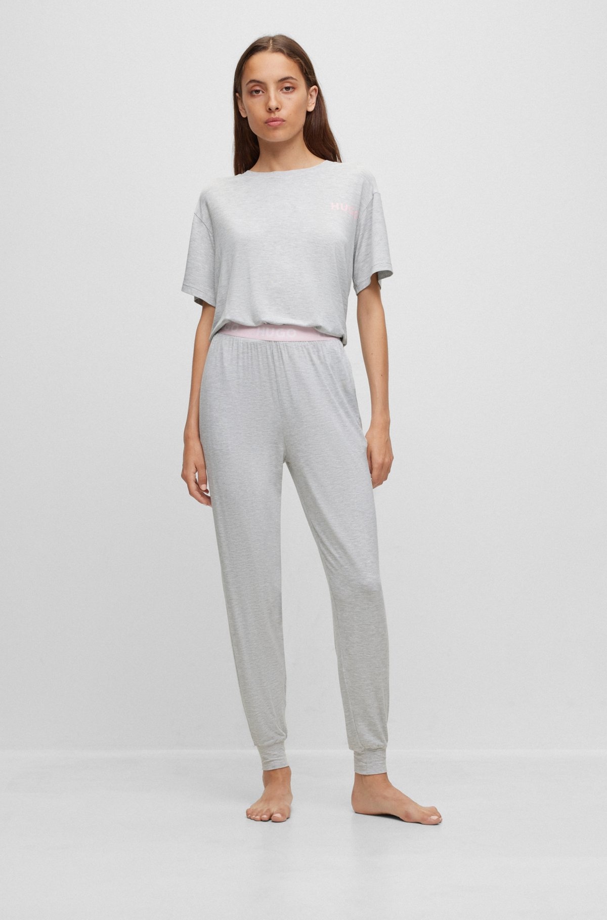 RELAXED-FIT PAJAMA T-SHIRT WITH PRINTED LOGO - 3