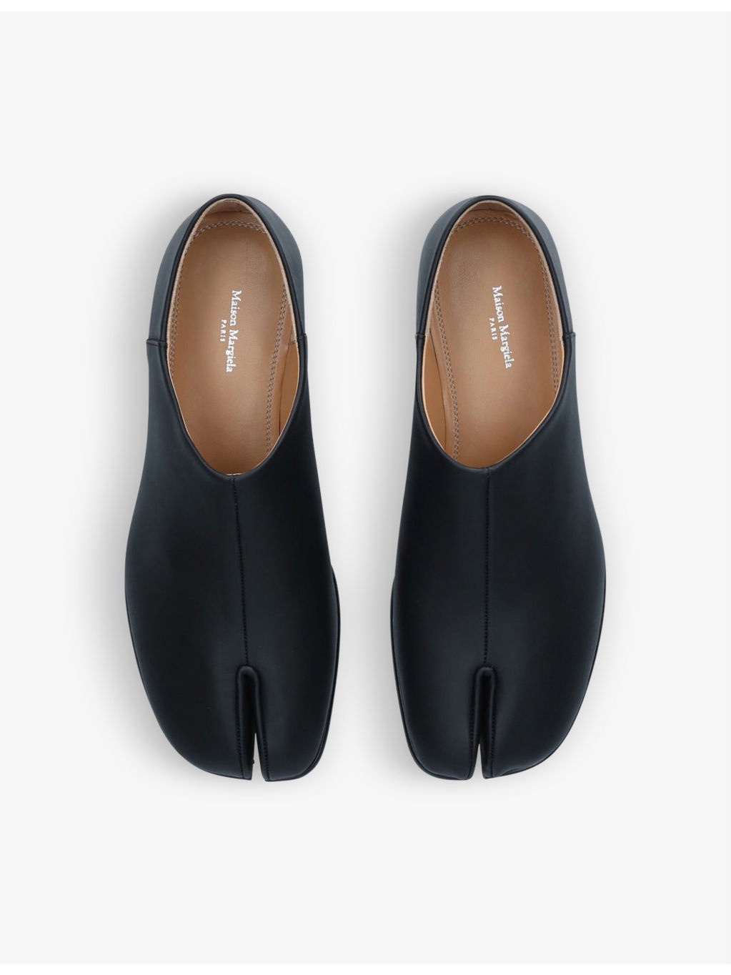 Tabi split-toe satin flat shoes - 2