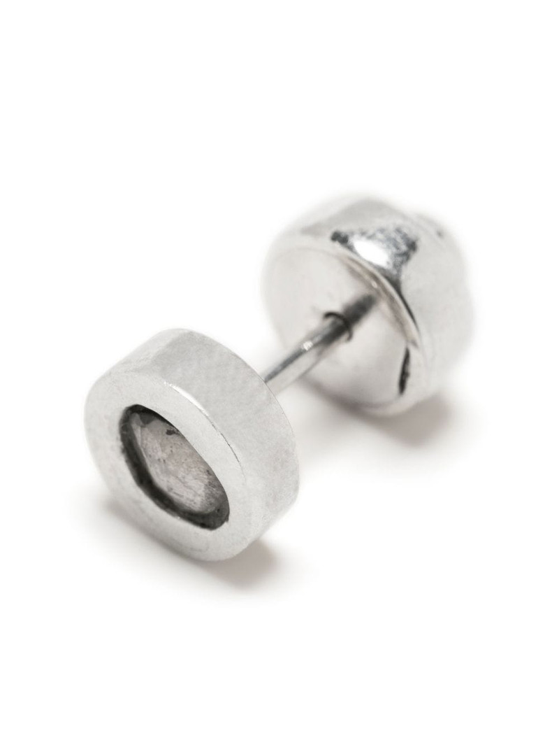 Parts of Four faceted sapphire stud single earring outlook