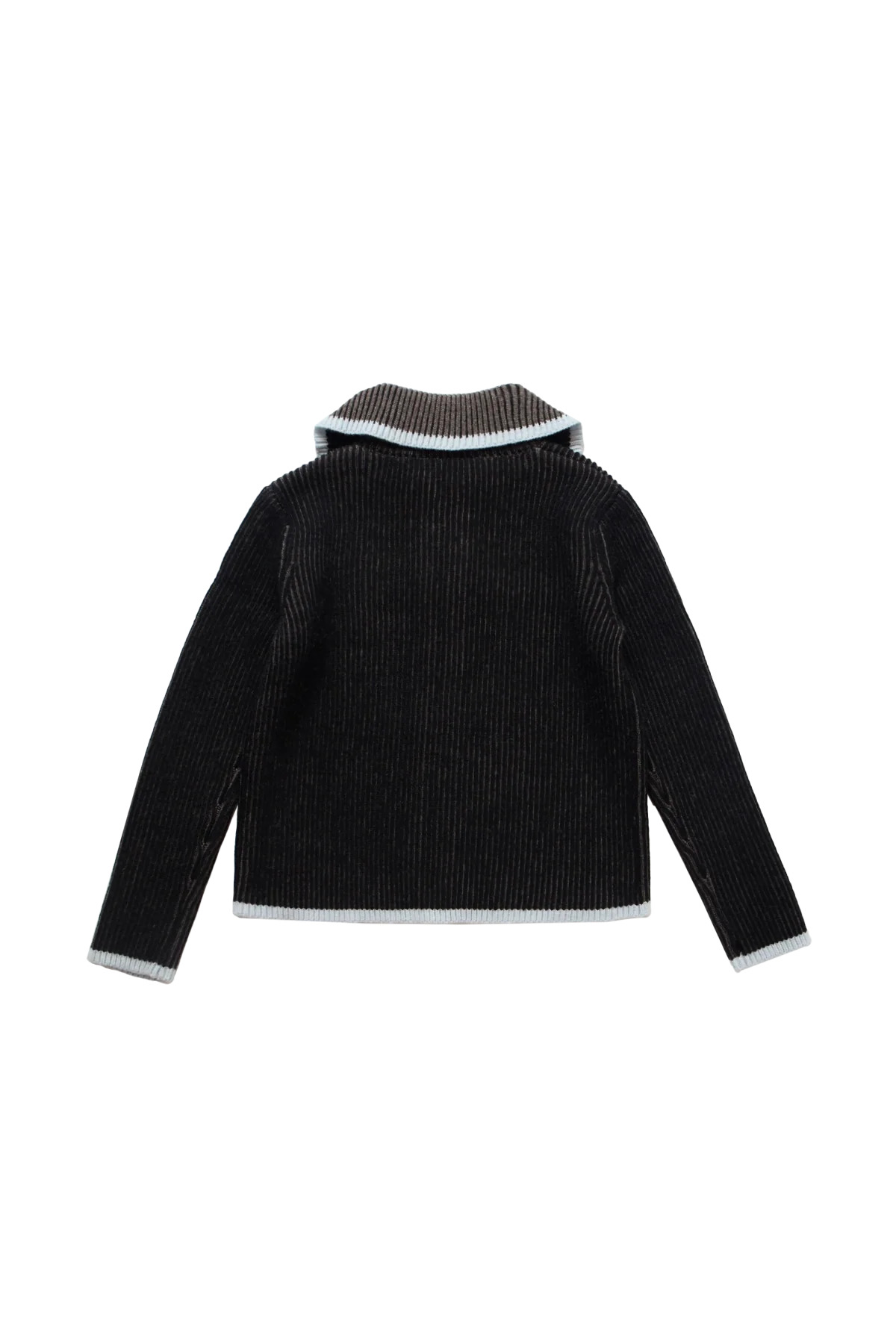 Eckhaus Latta Huddle Zip Sweater Blackbird - 2