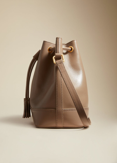 KHAITE The Small Cecilia Crossbody Bag in Taupe Leather outlook