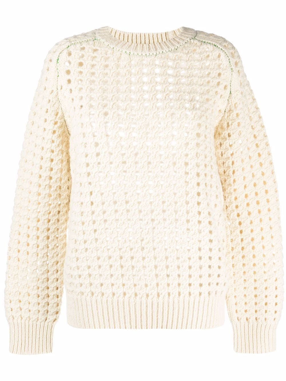 open-knit wool jumper - 1