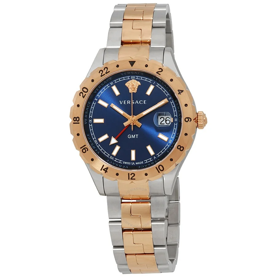 Versace Hellenyium GMT Blue Dial Men's Watch V11060017 - 1