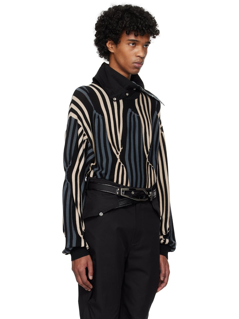 Black & Beige Solix Sweater 2