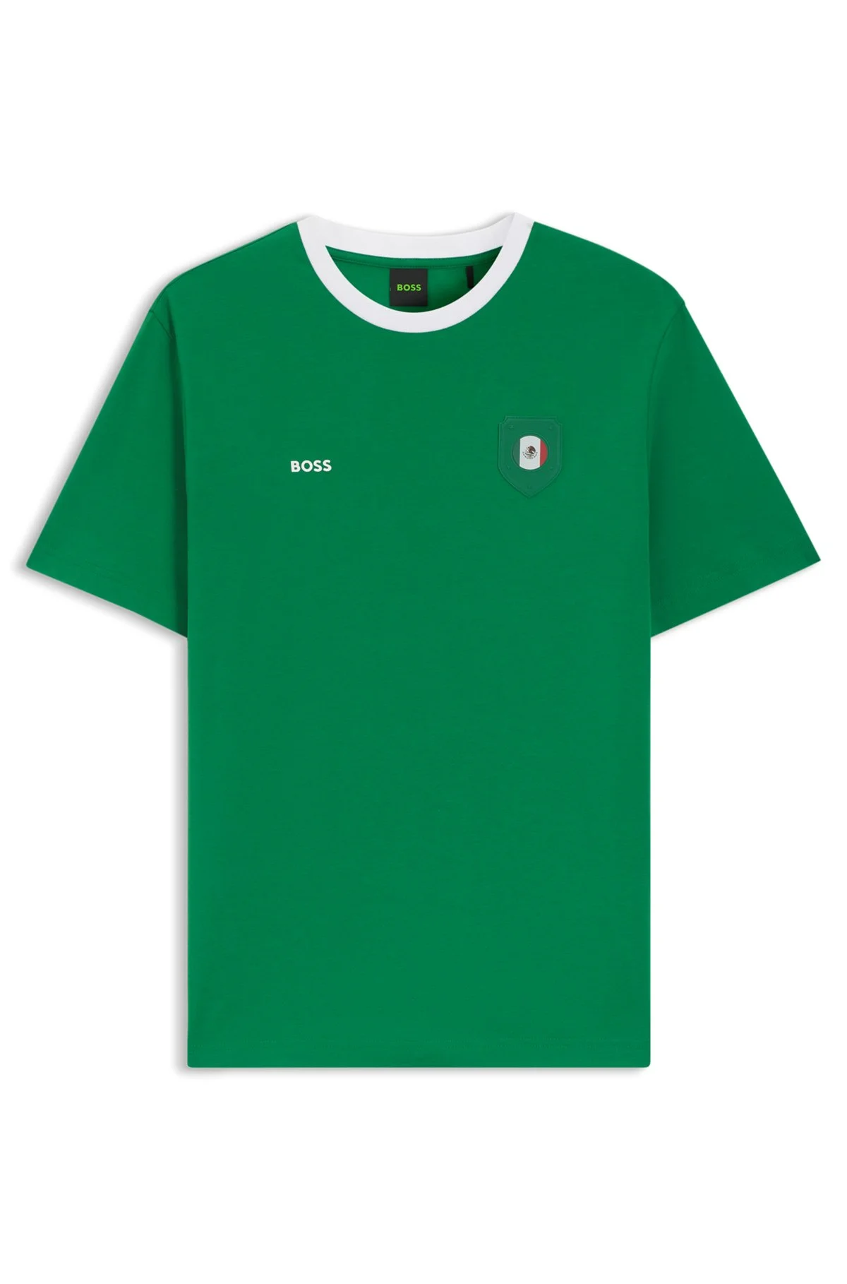 STRETCH-COTTON T-SHIRT WITH COUNTRY FLAG AND LOGO - 1