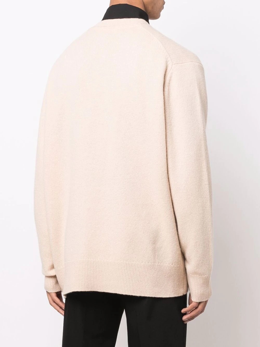 ribbed-knit V-neck sweater - 4