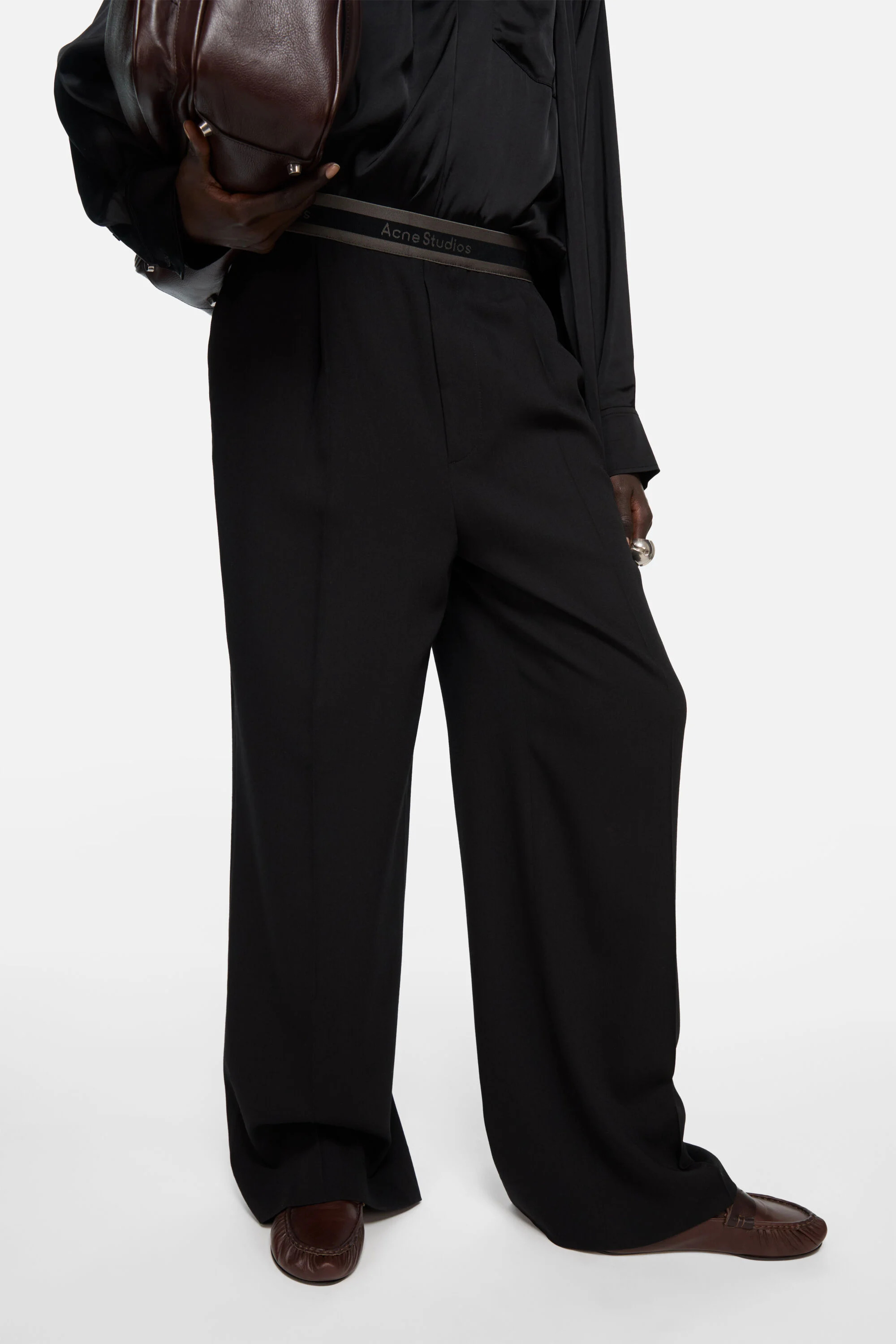 Logo tape trousers - Black - 4