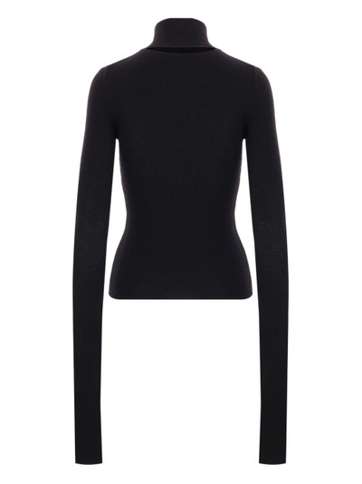 Ann Demeulemeester cut-out detailing turtle neck outlook