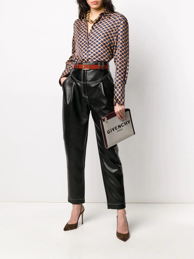 Givenchy logo print zipped clutch outlook