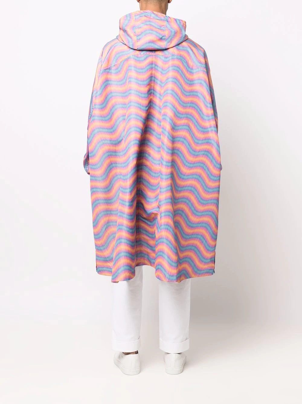 Mist wave print raincoat - 4