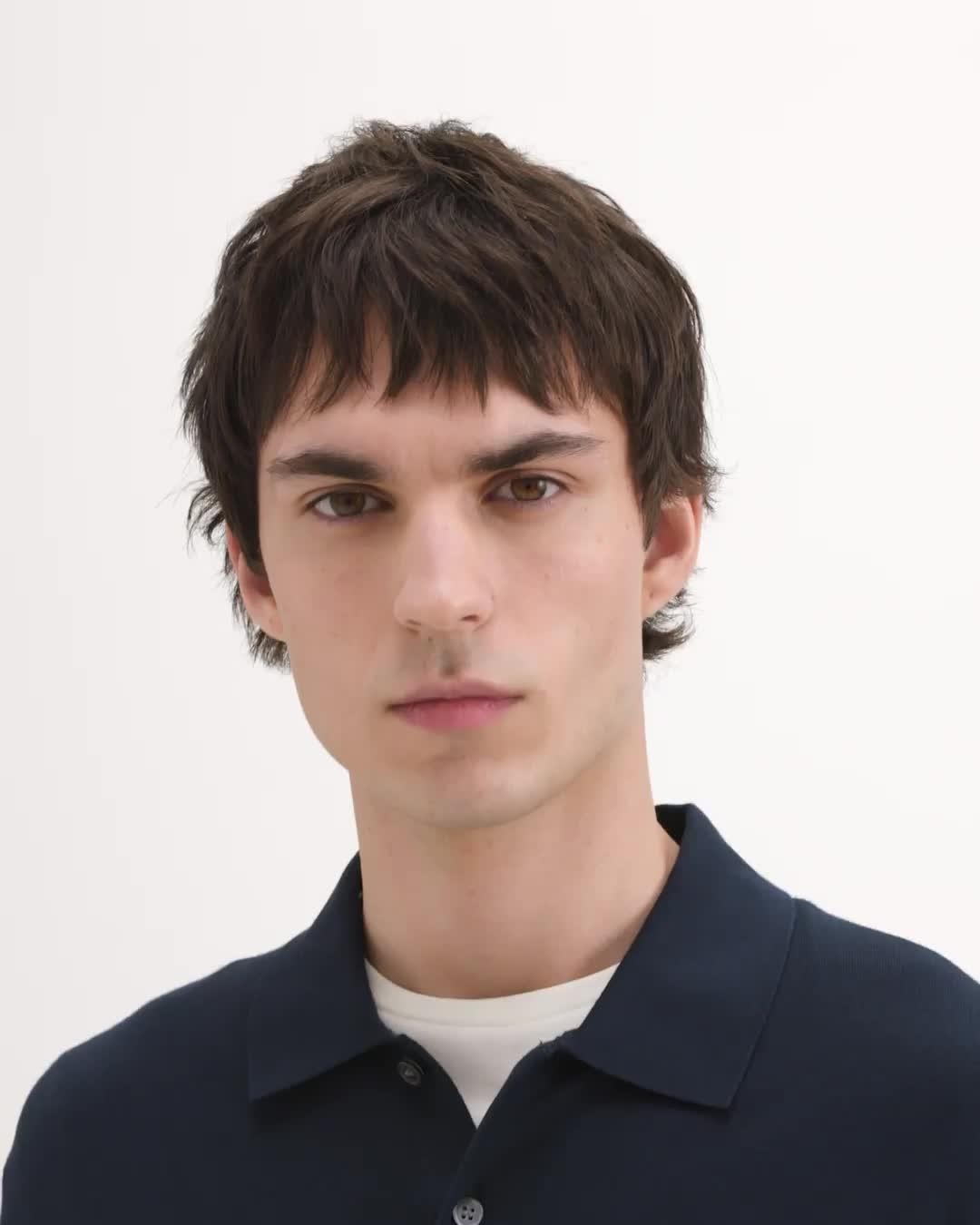 Goris Long-Sleeve Polo Shirt in Light Bilen - 7