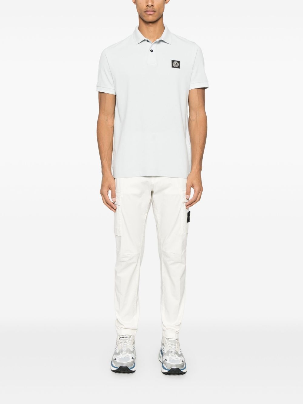 Compass-patch polo shirt - 2