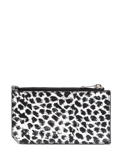 SAINT LAURENT leopard-print leathet wallet outlook