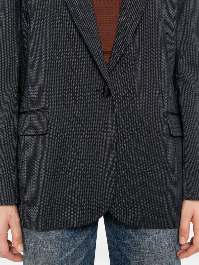 pinstripe single-breasted blazer 5