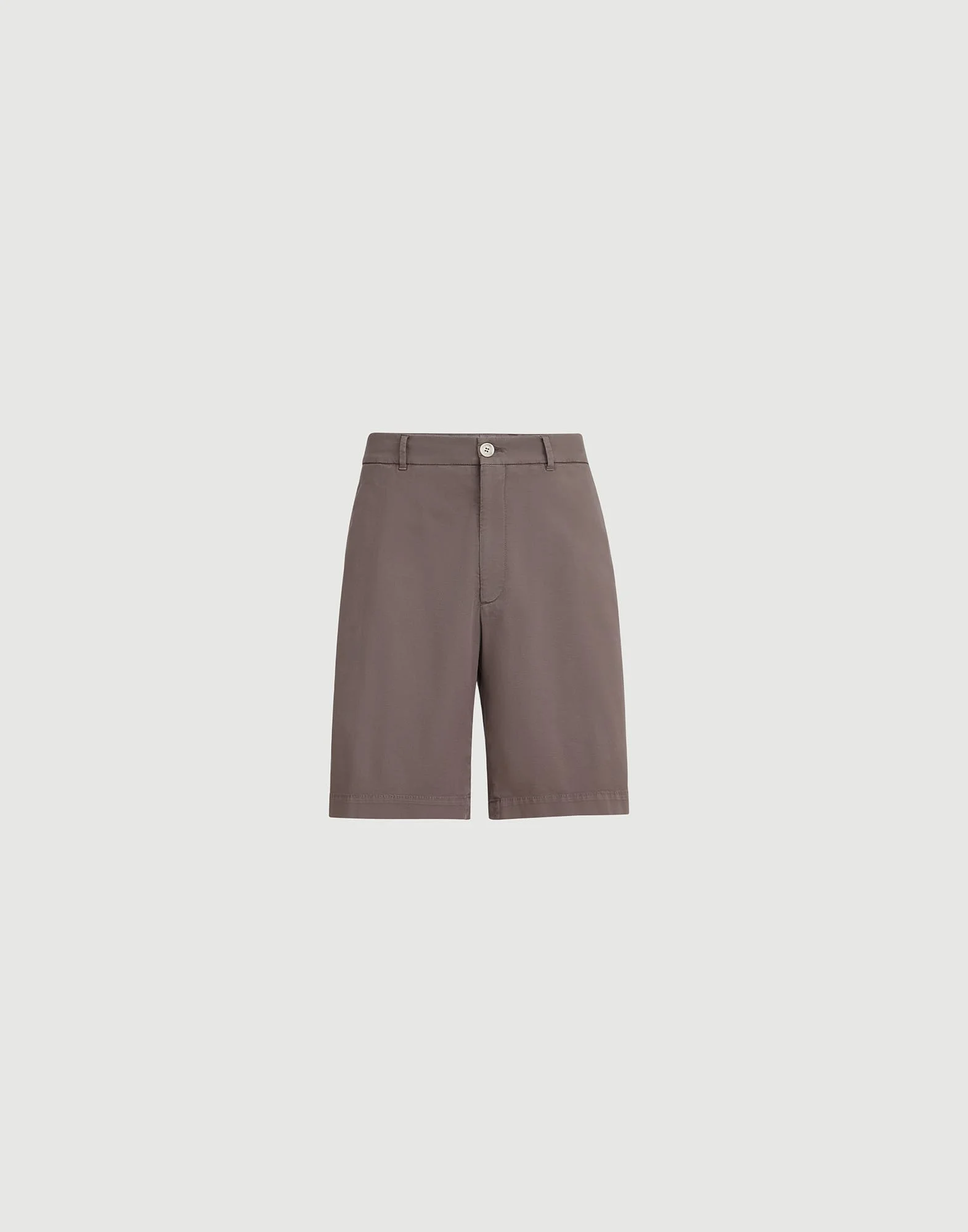 Garment-dyed Bermuda shorts in American Pima cotton comfort gabardine - 1