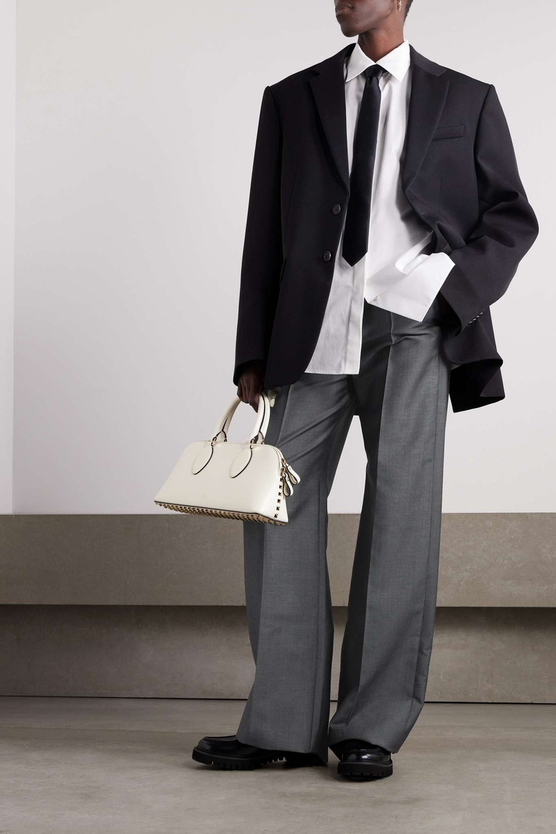 Valentino Mohair and wool-blend wide-leg pants outlook