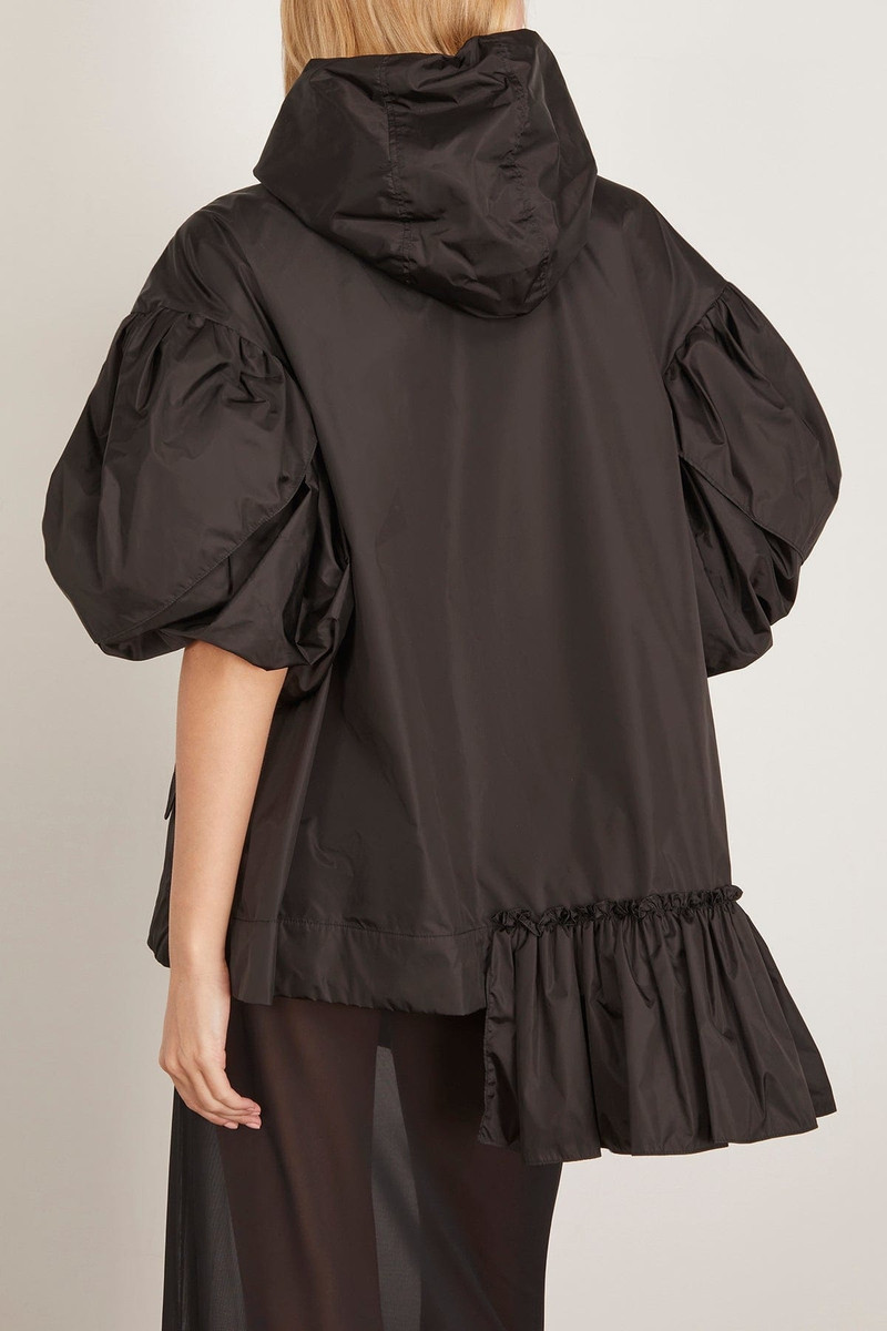 Black의 세부 Petal 슬리브 Cagoule 4