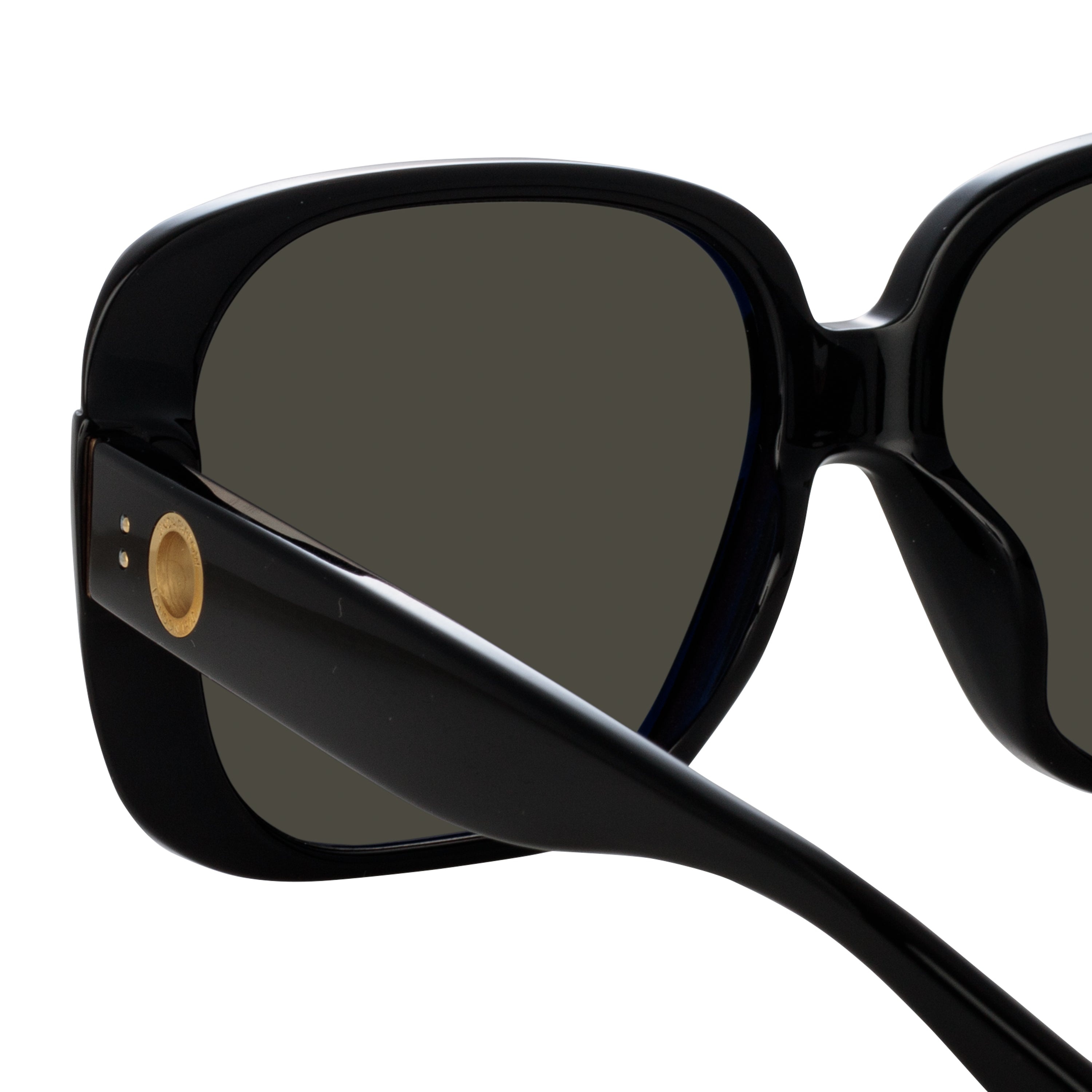 MIMA OVERSIZED SUNGLASSES IN BLACK - 5