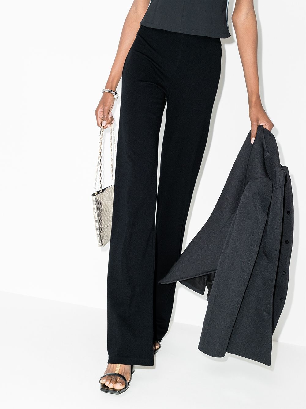 high-waist straight-leg trousers - 2