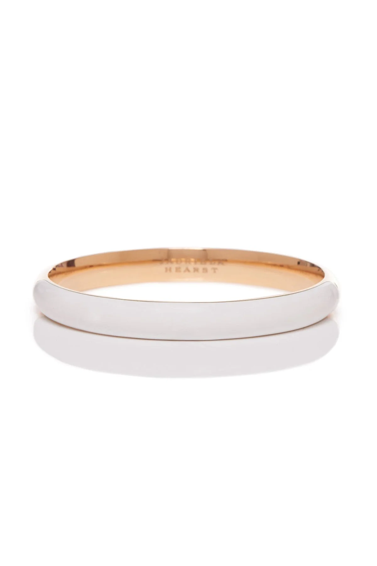 Vitreous Ivory Enamel & 18K Gold Bangle - 1