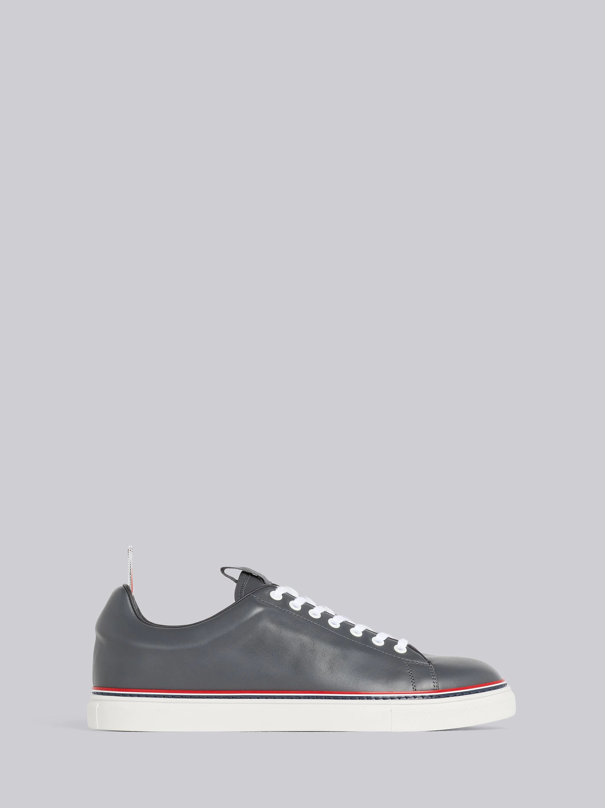 Medium Grey Vitello Calf Leather Tennis Shoe - 1