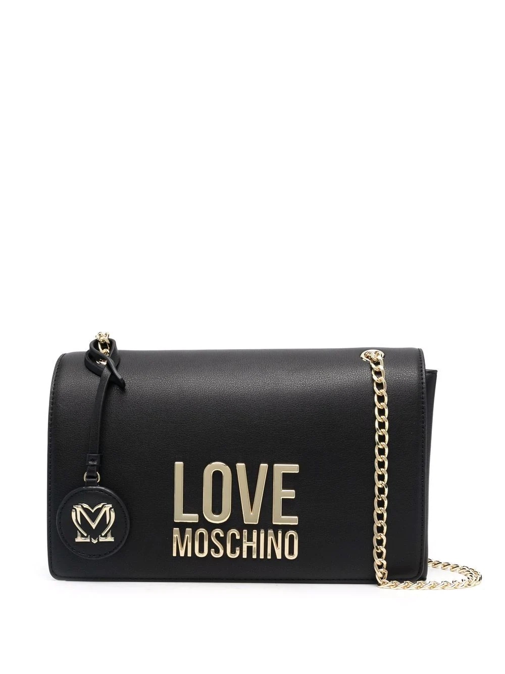 logo-letter chain-strap bag - 1