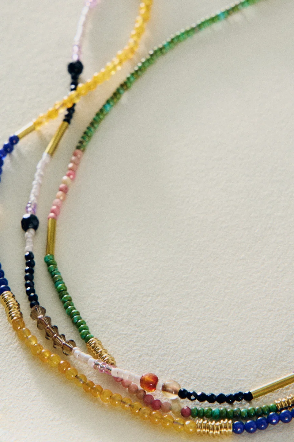 Muse Semi-Precious Short Beaded Necklace - 1